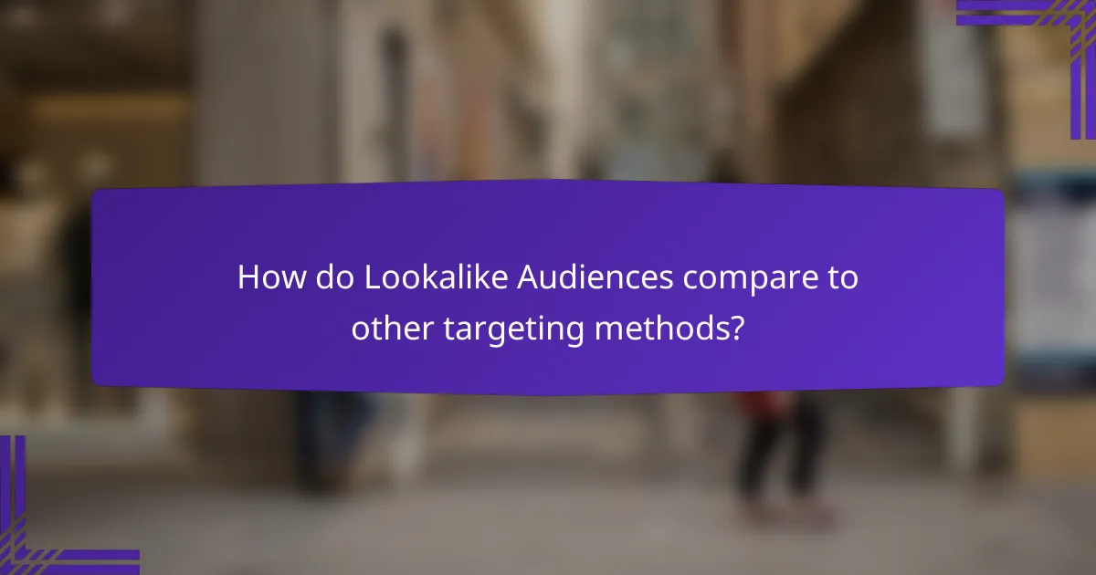 How do Lookalike Audiences compare to other targeting methods?