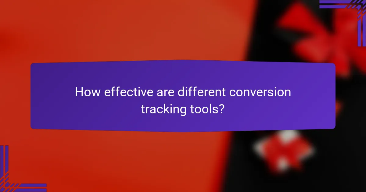 How effective are different conversion tracking tools?