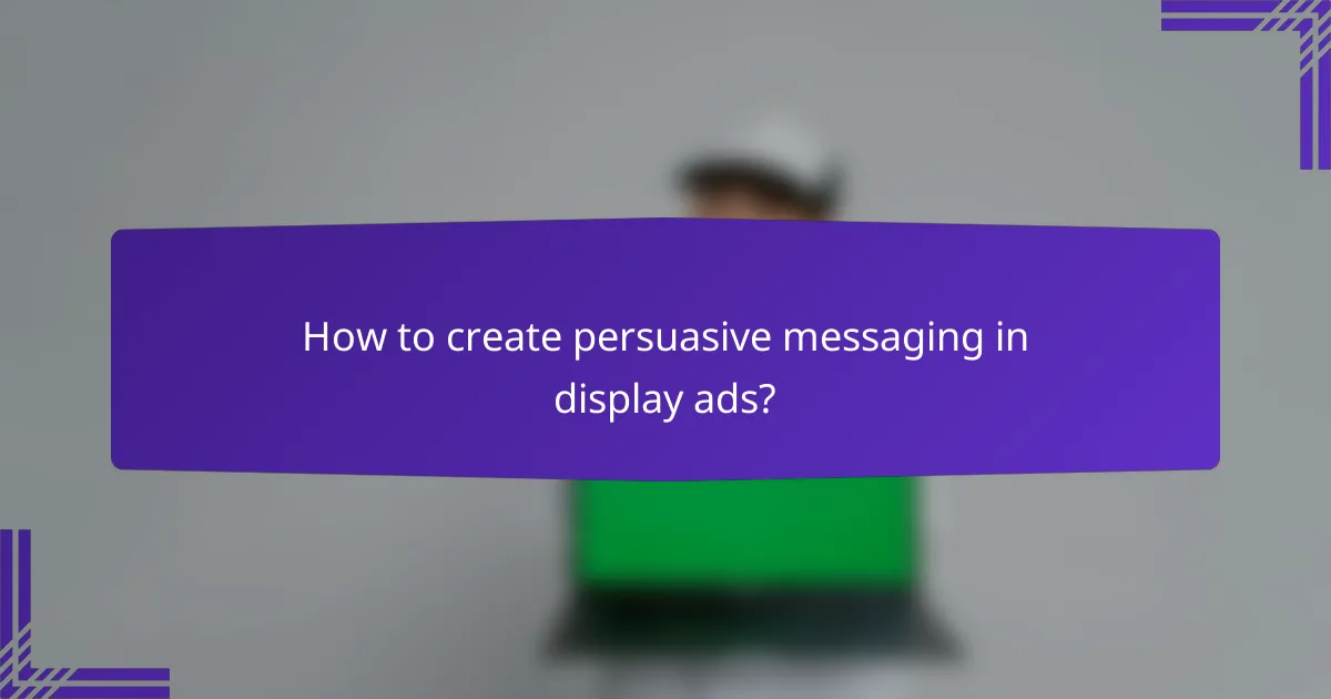How to create persuasive messaging in display ads?