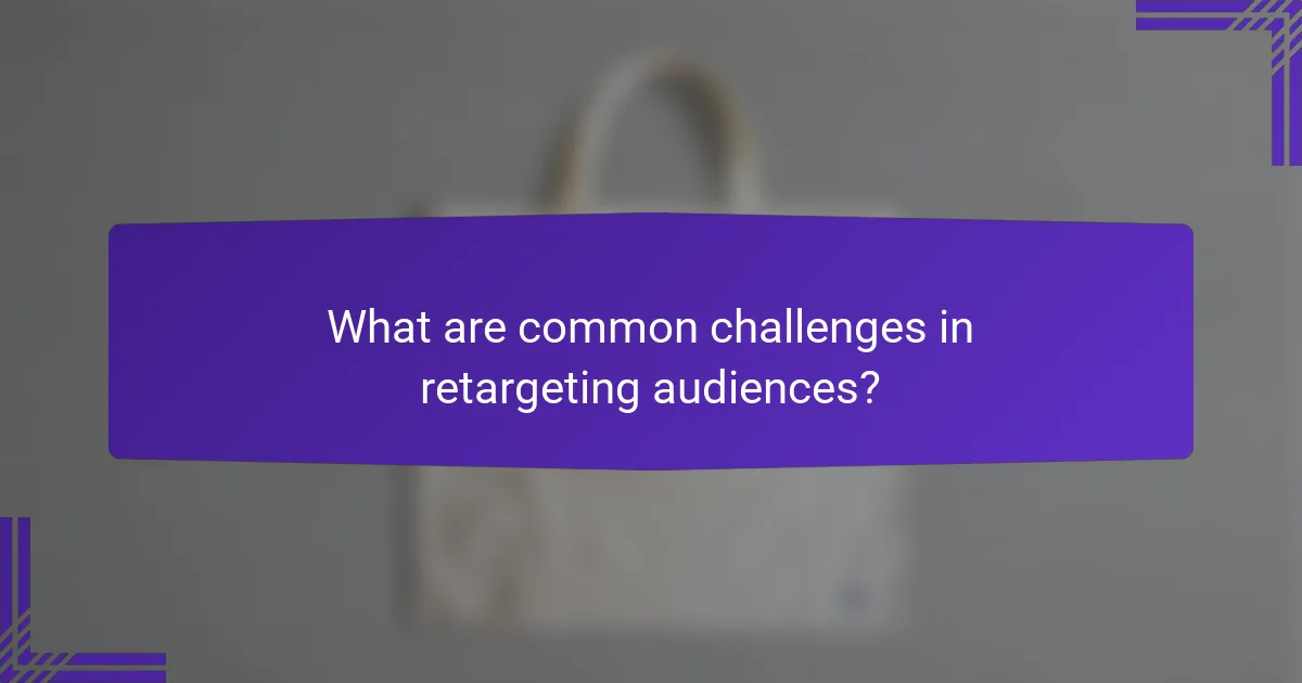 What are common challenges in retargeting audiences?