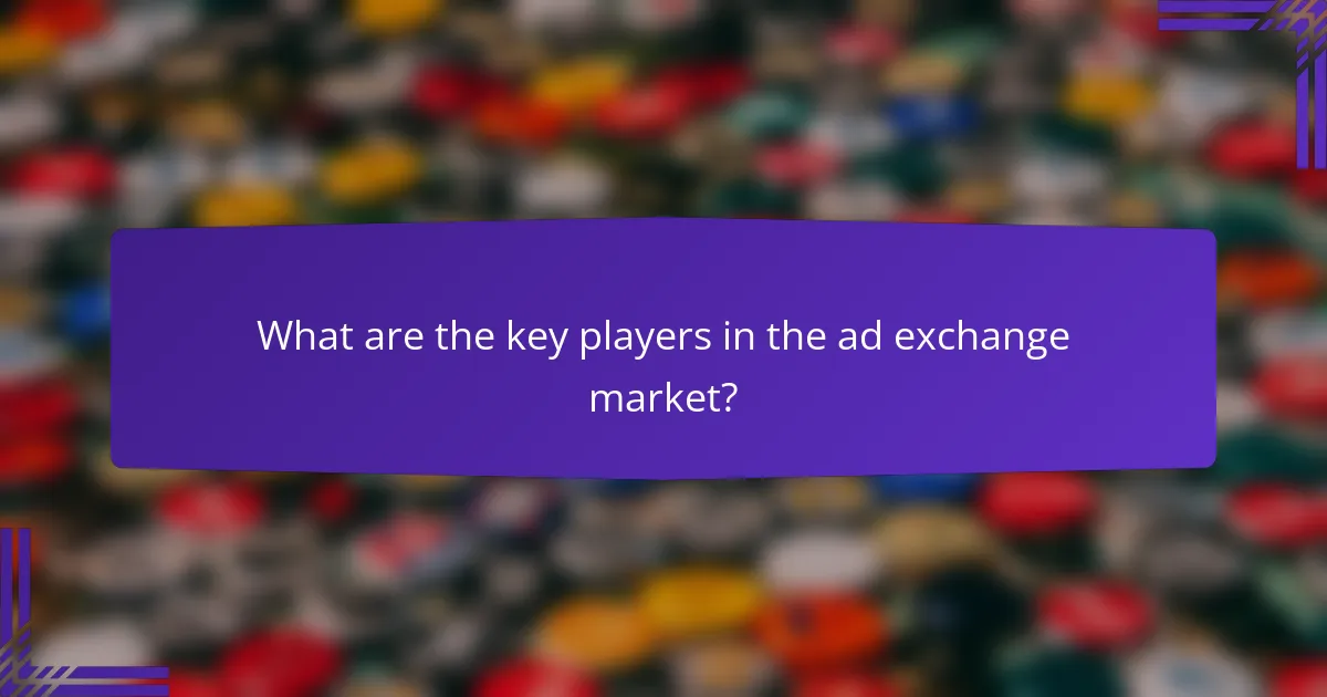 What are the key players in the ad exchange market?