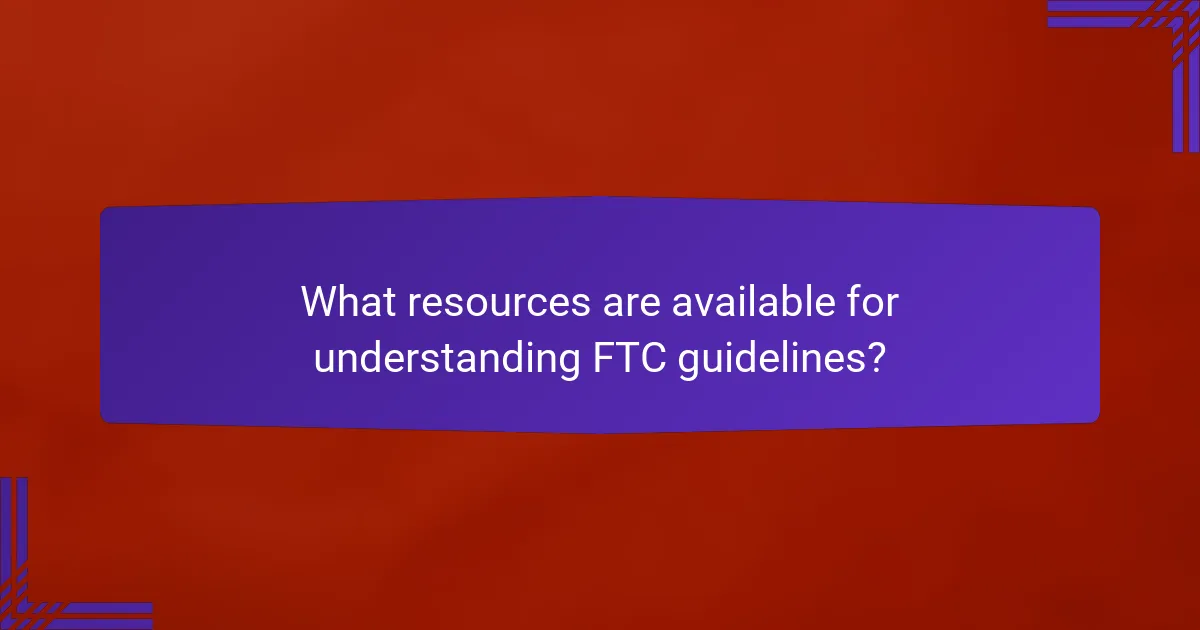 What resources are available for understanding FTC guidelines?
