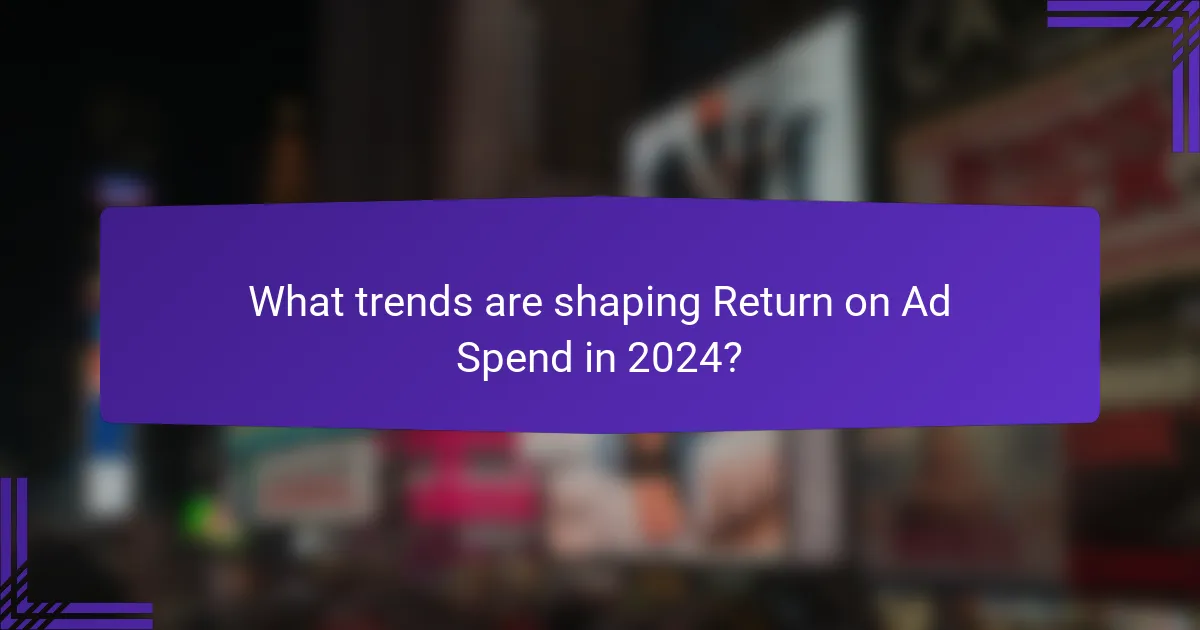 What trends are shaping Return on Ad Spend in 2024?
